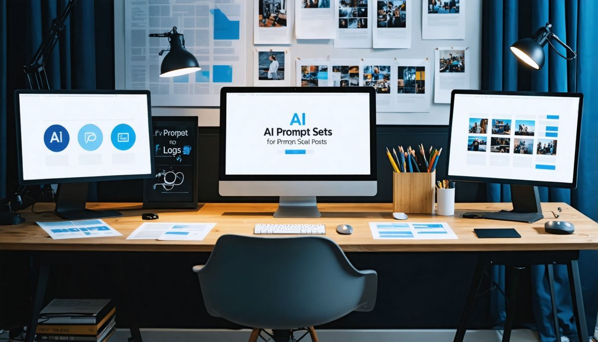 Logo ve sosyal gönderi için AI prompt seti ve varyasyonlar